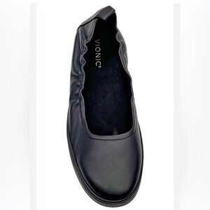 New Vionic Uptown Ballet Flats Black Women's Slip-On Shoes 6.5